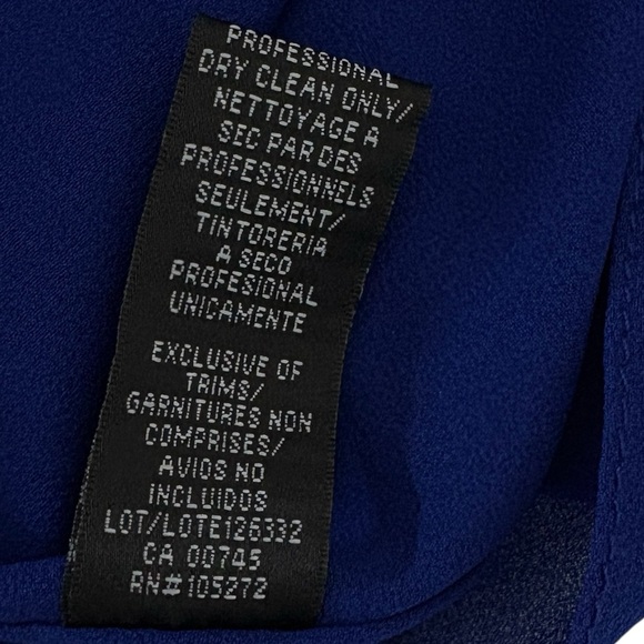 MONIQUE LHUILLIER blue puff sleeve tie back shift dress 6 S - Picture 11 of 11